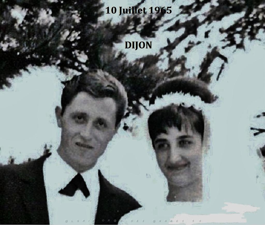 1965 PAULE ET LUCIEN MARIAGE A DIJON.jpg - Dijon